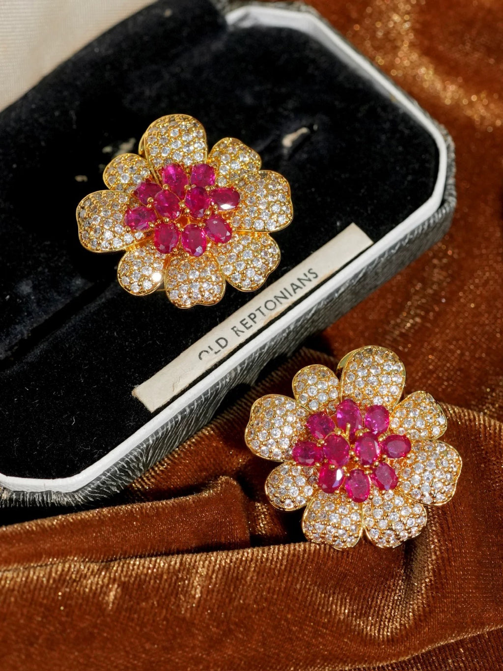 The Ruby Begonia Earrings