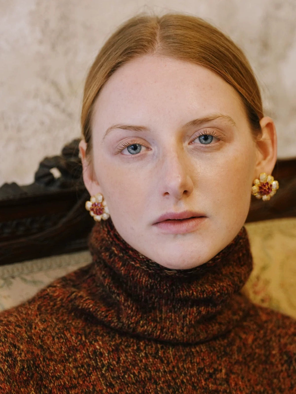 The Ruby Begonia Earrings