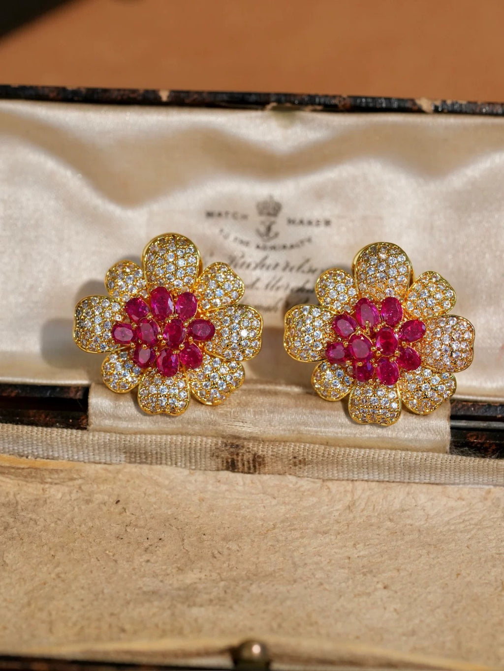 The Ruby Begonia Earrings