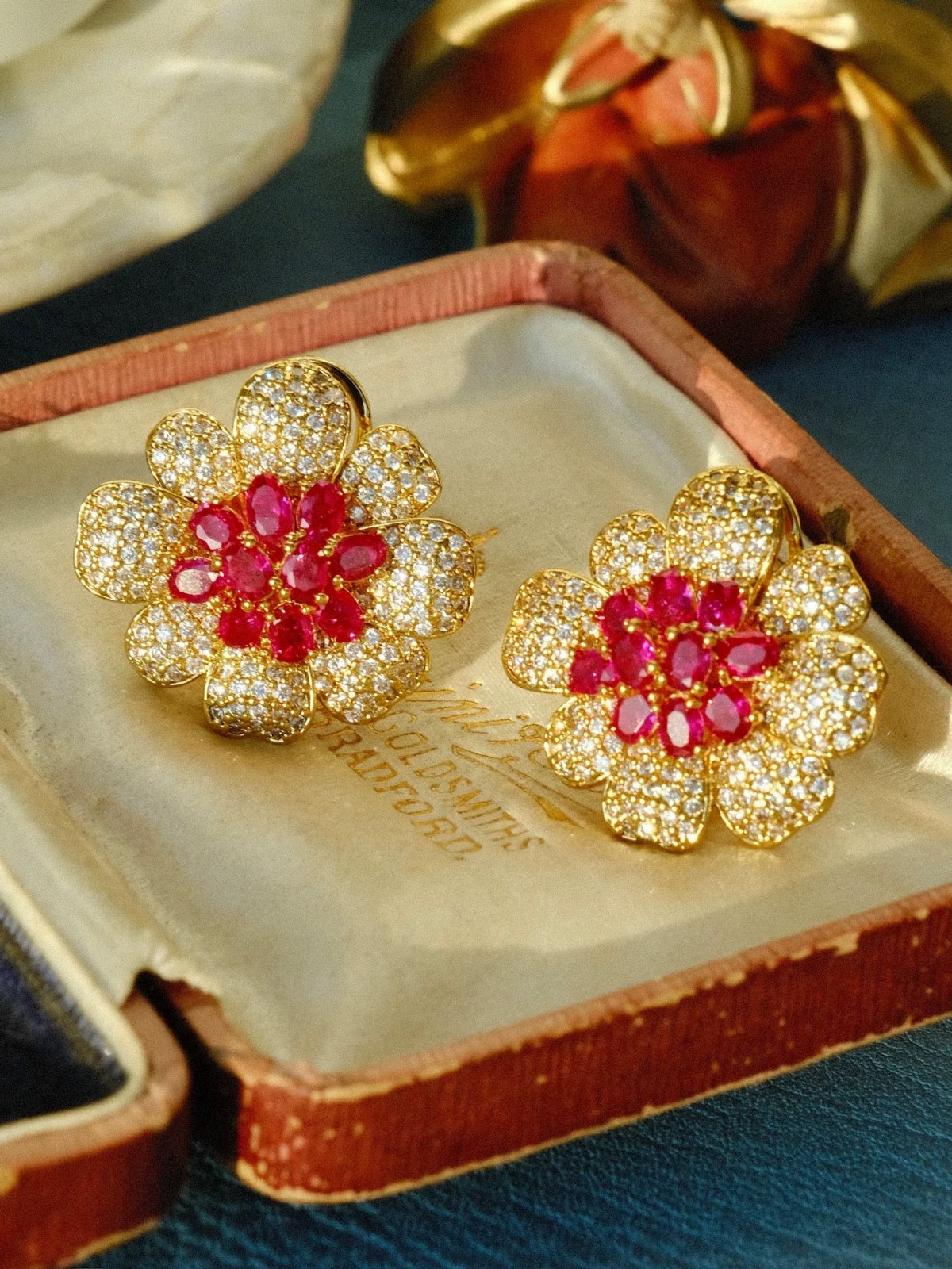 The Ruby Begonia Earrings