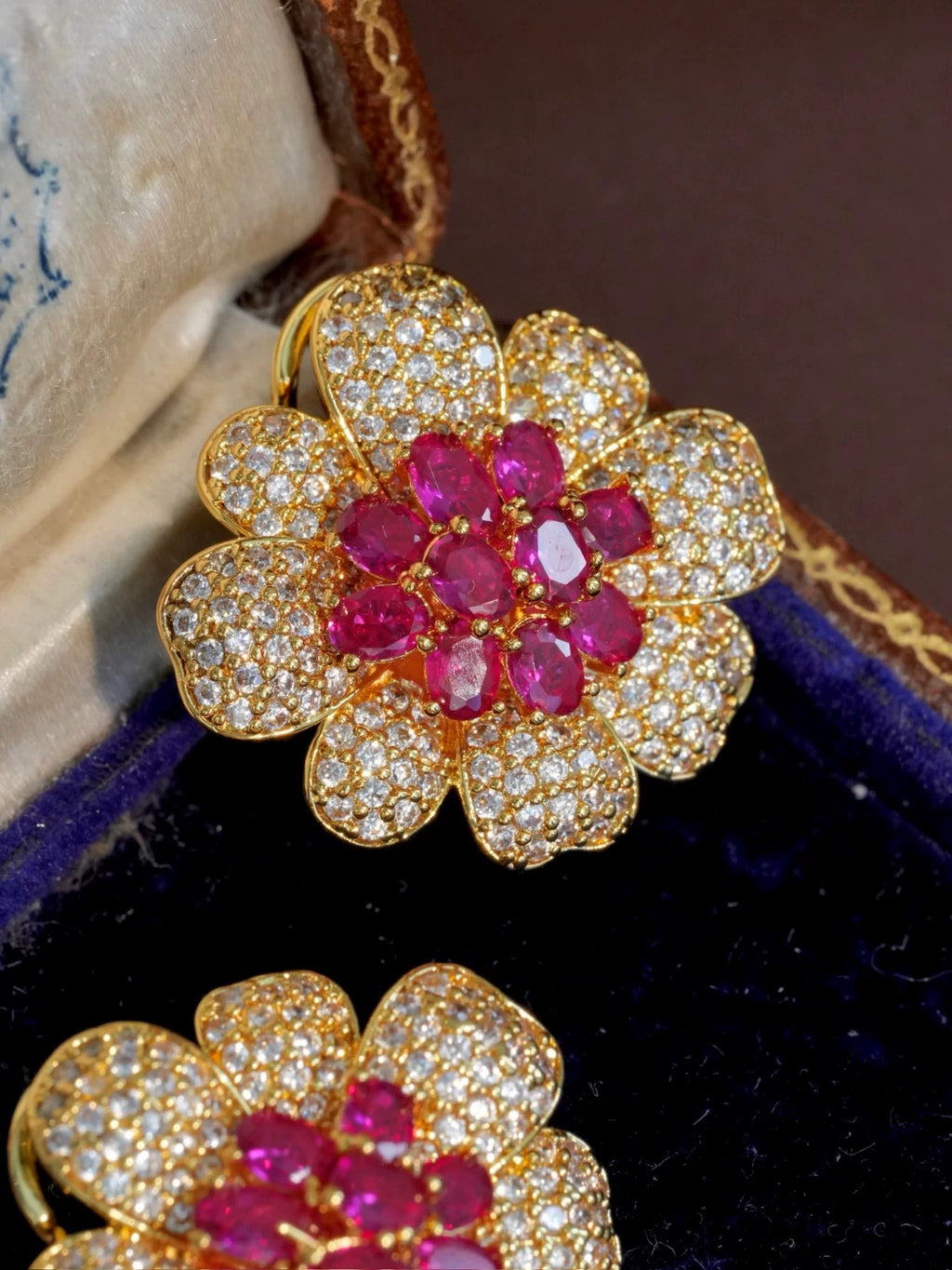 The Ruby Begonia Earrings