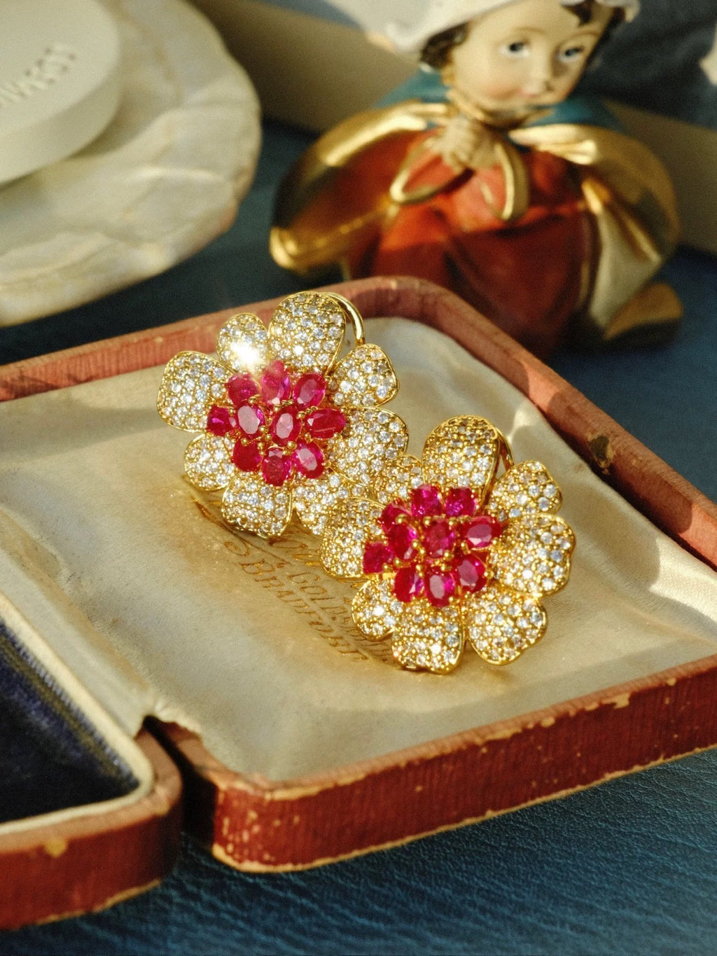 The Ruby Begonia Earrings